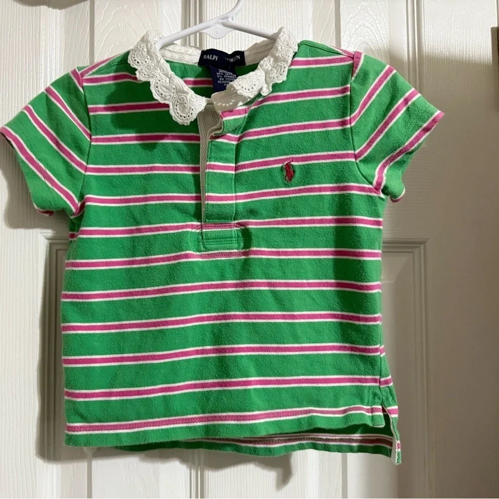 Ralph Lauren Ruffle Lace Collar Polo